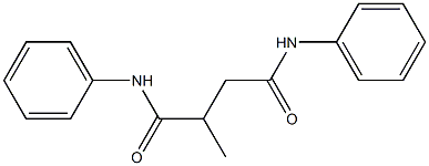 N,N'-ジフェニル-2-メチルブタンジアミド 化学構造式