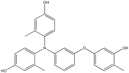 N,N-Bis(4-hydroxy-2-methylphenyl)-3-(3-hydroxy-4-methylphenoxy)benzenamine Structure