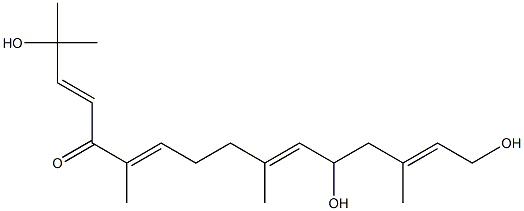 (3E,6E,10E,14E)-2,12,16-Trihydroxy-2,6,10,14-tetramethyl-3,6,10,14-hexadecatetren-5-one Structure