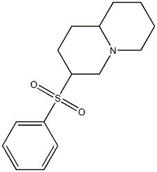 オクタヒドロ-3-(フェニルスルホニル)-1H-キノリジン 化学構造式