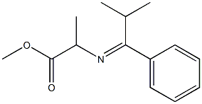 N-[1-(Methoxycarbonyl)ethyl]-2-methyl-1-phenylpropylideneamine Structure