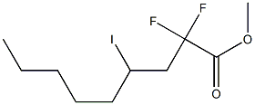 2,2-ジフルオロ-4-ヨードノナン酸メチル 化学構造式
