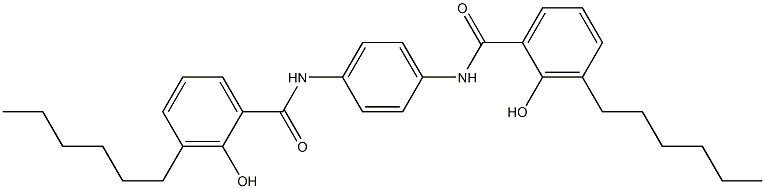 N,N'-Bis(3-hexylsalicyloyl)-p-phenylenediamine Structure