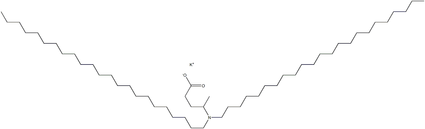 4-(ジトリコシルアミノ)吉草酸カリウム 化学構造式