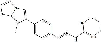 7-Methyl-6-[4-[2-[[(3,4,5,6-tetrahydropyrimidin)-1-ium]-2-yl]hydrazonomethyl]phenyl]imidazo[2,1-b]thiazol-7-ium