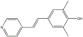 4-[(E)-2-(4-Pyridinyl)ethenyl]-2,6-dimethylphenol Structure