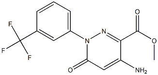 1,6-Dihydro-4-amino-6-oxo-1-(3-trifluoromethylphenyl)pyridazine-3-carboxylic acid methyl ester,,结构式