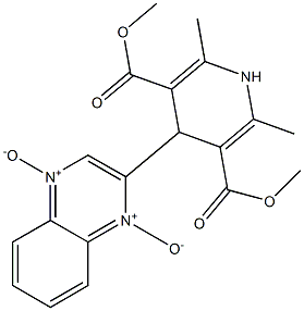 1,4-Dihydro-4-[[quinoxaline 1,4-dioxide]-2-yl]-2,6-dimethylpyridine-3,5-dicarboxylic acid dimethyl ester Struktur