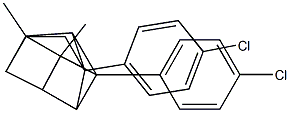1,5-Bis(4-chlorophenyl)-3,4-dimethylpentacyclo[4.4.0.02,5.03,8.04,7]decane,,结构式