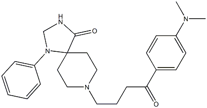 8-[3-[4-(Dimethylamino)benzoyl]propyl]-1-phenyl-1,3,8-triazaspiro[4.5]decan-4-one,,结构式