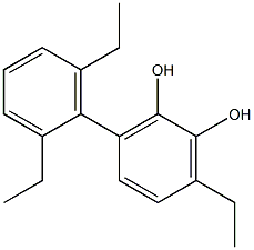 3-Ethyl-6-(2,6-diethylphenyl)benzene-1,2-diol Struktur
