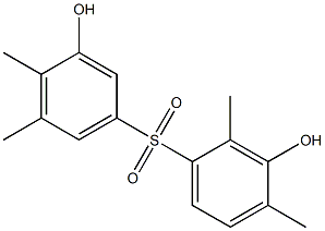 3,3'-Dihydroxy-2,4,4',5'-tetramethyl[sulfonylbisbenzene],,结构式