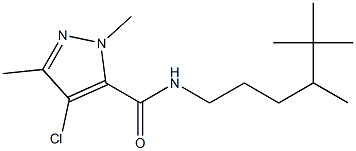 N-(4-tert-Butylpentyl)-2,5-dimethyl-4-chloro-2H-pyrazole-3-carboxamide Structure