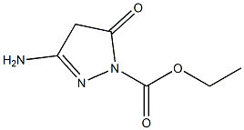 3-Amino-4,5-dihydro-5-oxo-1H-pyrazole-1-carboxylic acid ethyl ester 结构式