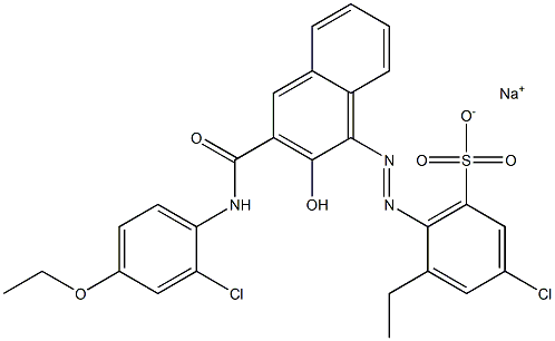  3-Chloro-5-ethyl-6-[[3-[[(2-chloro-4-ethoxyphenyl)amino]carbonyl]-2-hydroxy-1-naphtyl]azo]benzenesulfonic acid sodium salt