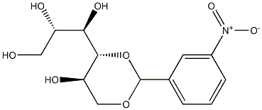 4-O,6-O-(3-Nitrobenzylidene)-D-glucitol Struktur