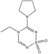 5-(ピロリジン-1-イル)-4-エチル-4H-1,2,4,6-チアトリアジン1,1-ジオキシド 化学構造式