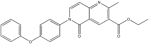 6-(4-Phenoxyphenyl)-2-methyl-5-oxo-5,6-dihydro-1,6-naphthyridine-3-carboxylic acid ethyl ester Structure