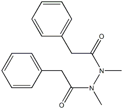N,N'-ジメチル-N'-(2-フェニルアセチル)-2-フェニル酢酸ヒドラジド 化学構造式