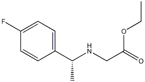 N-[(R)-1-(4-Fluorophenyl)ethyl]glycine ethyl ester,,结构式