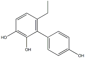 6-Ethyl-1,1'-biphenyl-2,3,4'-triol,,结构式