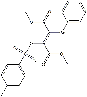 2-(フェニルセレノ)-3-(トシルオキシ)フマル酸ジメチル 化学構造式