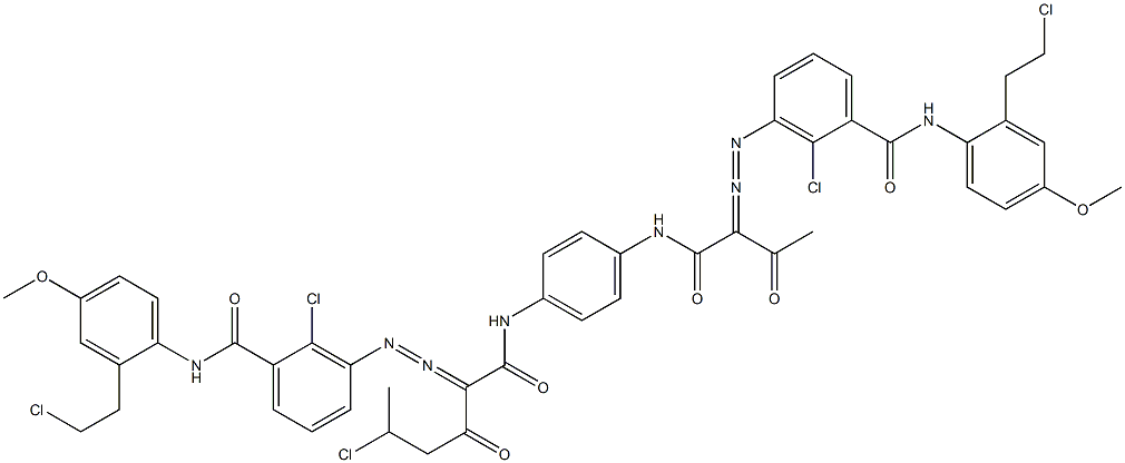  3,3'-[2-(1-Chloroethyl)-1,4-phenylenebis[iminocarbonyl(acetylmethylene)azo]]bis[N-[2-(2-chloroethyl)-4-methoxyphenyl]-2-chlorobenzamide]