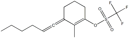 2-Methyl-3-(1-hexen-1-ylidene)-1-cyclohexen-1-ol trifluoromethanesulfonate 结构式