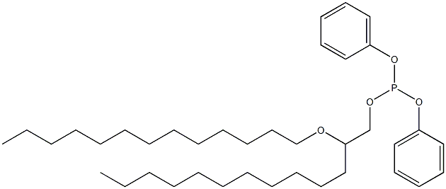 Phosphorous acid 2-(tridecyloxy)tridecyldiphenyl ester Structure