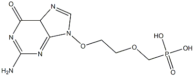 2-Amino-9-(2-phosphonomethoxyethoxy)-9H-purin-6(5H)-one 结构式