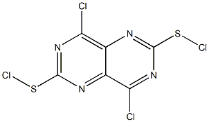 4,8-Dichloro-2,6-bis(chlorothio)pyrimido[5,4-d]pyrimidine 结构式