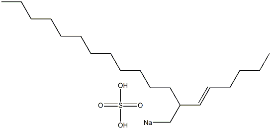 Sulfuric acid 2-(1-hexenyl)tetradecyl=sodium ester salt,,结构式