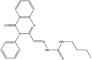 3-(Phenyl)-2-[[[butylamino]thiocarbonylamino]iminomethyl]quinazolin-4(3H)-one Structure