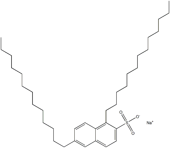 1,6-Ditridecyl-2-naphthalenesulfonic acid sodium salt Structure