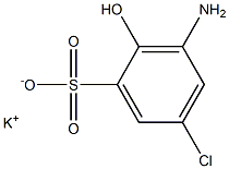 3-Amino-5-chloro-2-hydroxybenzenesulfonic acid potassium salt Struktur