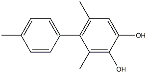 3,5-Dimethyl-4-(4-methylphenyl)benzene-1,2-diol 结构式