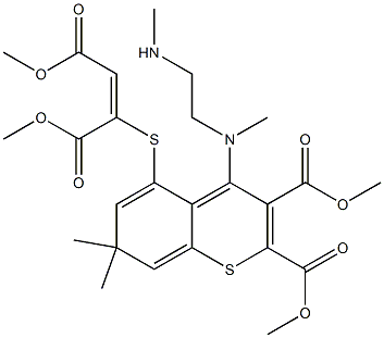 4-[Methyl[2-(methylamino)ethyl]amino]-5-[[(E)-1,2-bis(methoxycarbonyl)ethenyl]thio]-7,7-dimethyl-7H-1-benzothiopyran-2,3-dicarboxylic acid dimethyl ester