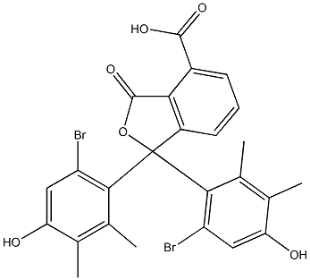 1,1-Bis(6-bromo-4-hydroxy-2,3-dimethylphenyl)-1,3-dihydro-3-oxoisobenzofuran-4-carboxylic acid,,结构式