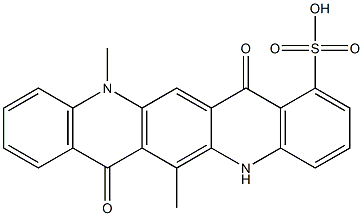 5,7,12,14-Tetrahydro-6,12-dimethyl-7,14-dioxoquino[2,3-b]acridine-1-sulfonic acid,,结构式
