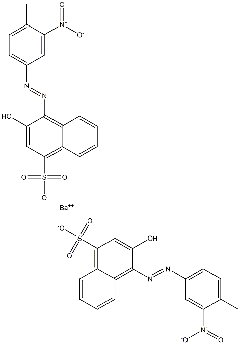 Bis[1-[(4-methyl-3-nitrophenyl)azo]-2-hydroxy-4-naphthalenesulfonic acid]barium salt Structure