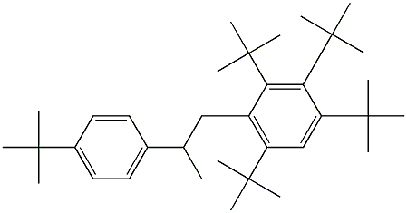 1-(2,3,4,6-Tetra-tert-butylphenyl)-2-(4-tert-butylphenyl)propane Structure