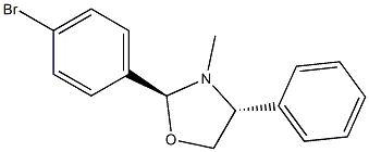 (2S,4R)-2-(4-ブロモフェニル)-3-メチル-4-フェニルオキサゾリジン 化学構造式