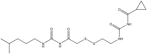  1-(Cyclopropylcarbonyl)-3-[2-[[(3-isohexylureido)carbonylmethyl]dithio]ethyl]urea