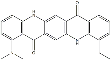 1-(Dimethylamino)-11-ethyl-5,12-dihydroquino[2,3-b]acridine-7,14-dione 结构式