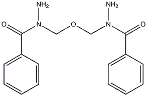 オキシビス(N-ベンゾイルヒドラジノメタン) 化学構造式
