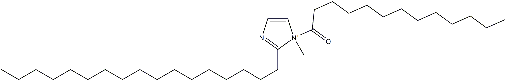 2-Heptadecyl-1-methyl-1-tridecanoyl-1H-imidazol-1-ium Structure