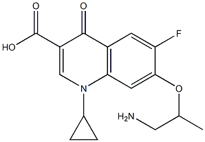 7-[2-Amino-1-methylethoxy]-1-cyclopropyl-6-fluoro-1,4-dihydro-4-oxoquinoline-3-carboxylic acid Structure