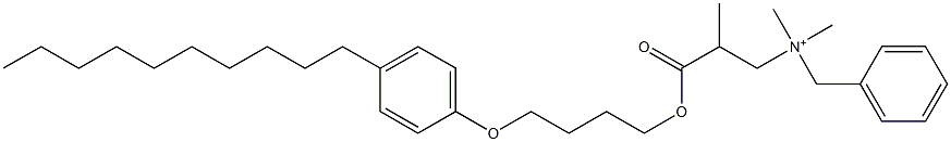 N,N-Dimethyl-N-benzyl-N-[2-[[4-(4-decylphenyloxy)butyl]oxycarbonyl]propyl]aminium Struktur