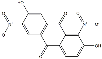 2,7-Dihydroxy-1,6-dinitroanthraquinone Struktur