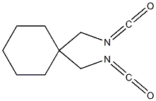 1,1-ビス(イソシアナトメチル)シクロヘキサン 化学構造式